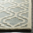thumbnail image 3 of SAFAVIEH Cambridge Devereux Geometric Wool Area Rug, Spa/Ivory, 6' x 6' Square, 3 of 8