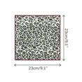 thumbnail image 2 of INSPIRE CHIC Men's Leopard Printed Pocket Squares 1 Pcs Gray, 2 of 4