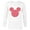 White, variant on Disney Mickey Mouse Icon Filled with Red Hearts - Long Sleeve T-Shirt for Men - Customized-White