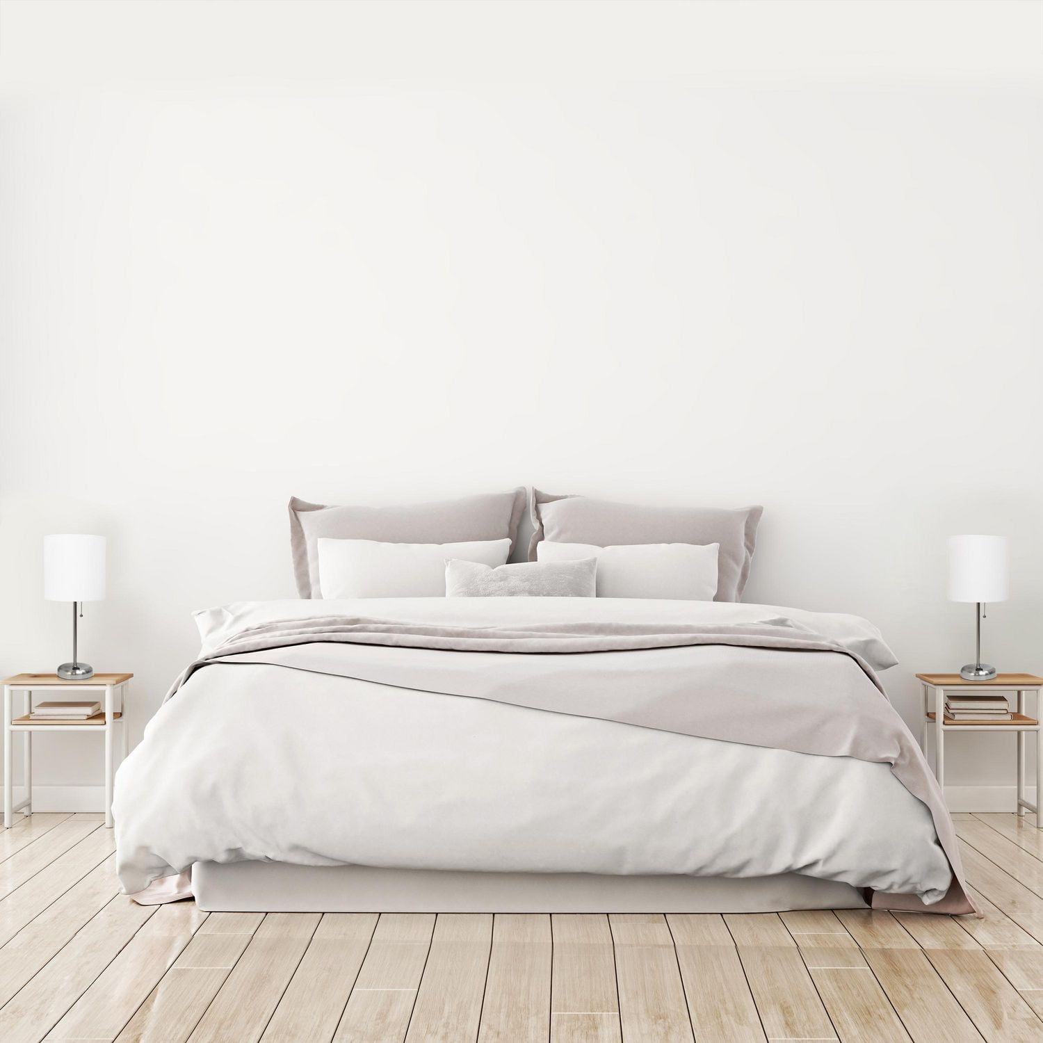 LimeLights Stick Lamp with USB charging port and Fabric Shade 2 Pack Set