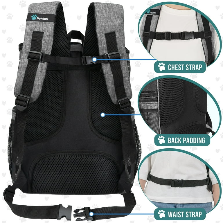 PetAmi Pet Carrier Backpack for Small Cats, Dogs, Puppies | Airline Approved | V