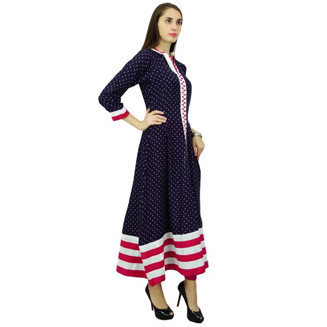 Phagun Kurti Ethnique Haut Designer Anarkali Kurta Tunique Robe en Polyester