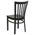 thumbnail image 4 of Flash Furniture HERCULES Series Black School House Back Metal Restaurant Chair - Mahogany Wood Seat, 4 of 7