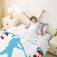 thumbnail image 3 of Erosebridal Light Blue Dripping Baseball Stitch & Hitter Silhouette Graphic Twin Bedding, Baseball Graphic Duvet Cover Set for Boys And Girls Kids,Microfiber Bedroom Decor,2pcs,No Comforter, 3 of 6