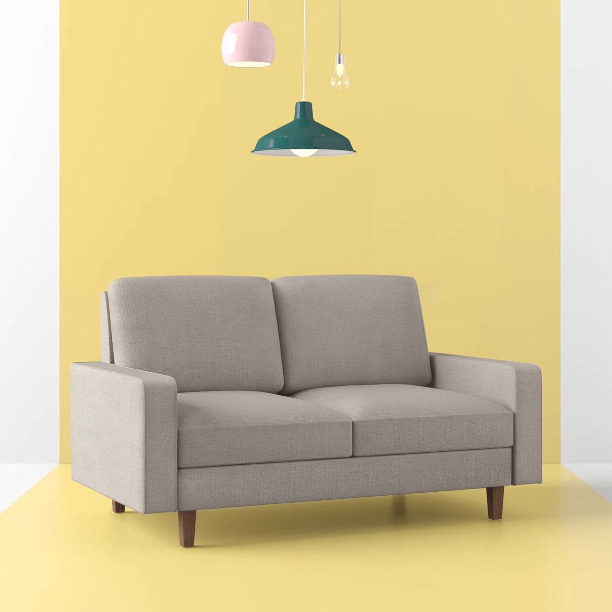US Pride 57.9" Square Arm Loveseat