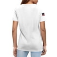 thumbnail image 3 of CIENVNSTG Women's 2026 Patriotic Short Sleeve Shirts Casual Crew Neck T-Shirt 250th Anniversary USA Shirt Star Flag Print 1776-2026 Birthday Celebration T-Shirt Soft Lightweight White S, 3 of 3