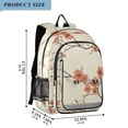 thumbnail image 2 of FORMRS Unisex School Backpack 17" Student Travel Bag with Laptop Compartment, Light Red Flowers, 2 of 7