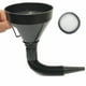 thumbnail image 1 of Embudos automotrices de plástico grande, extensión de boquilla larga y flexible, filtro de colador extraíble para agua, gasolina, refrigerante, transmisión, aceite de motor, 1 of 1