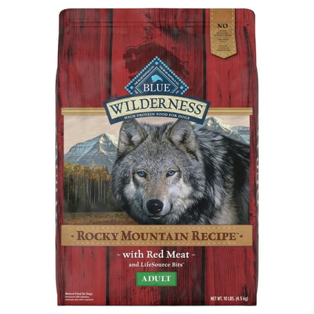 Blue Buffalo Wilderness Rocky Mountain Recipe High Protein Red Meat Dry Dog Food for Adult Dogs, Grain-Free, 10 lb. Bag