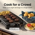 thumbnail image 2 of XL Electric Griddle with Removable Temperature Control, Immersible Flat Top Grill, Burger, Eggs, Pancake Griddle, Nonstick Extra Large Cooking Surface, Slide Out Drip Tray, 10 x 20 Inch, 2 of 5
