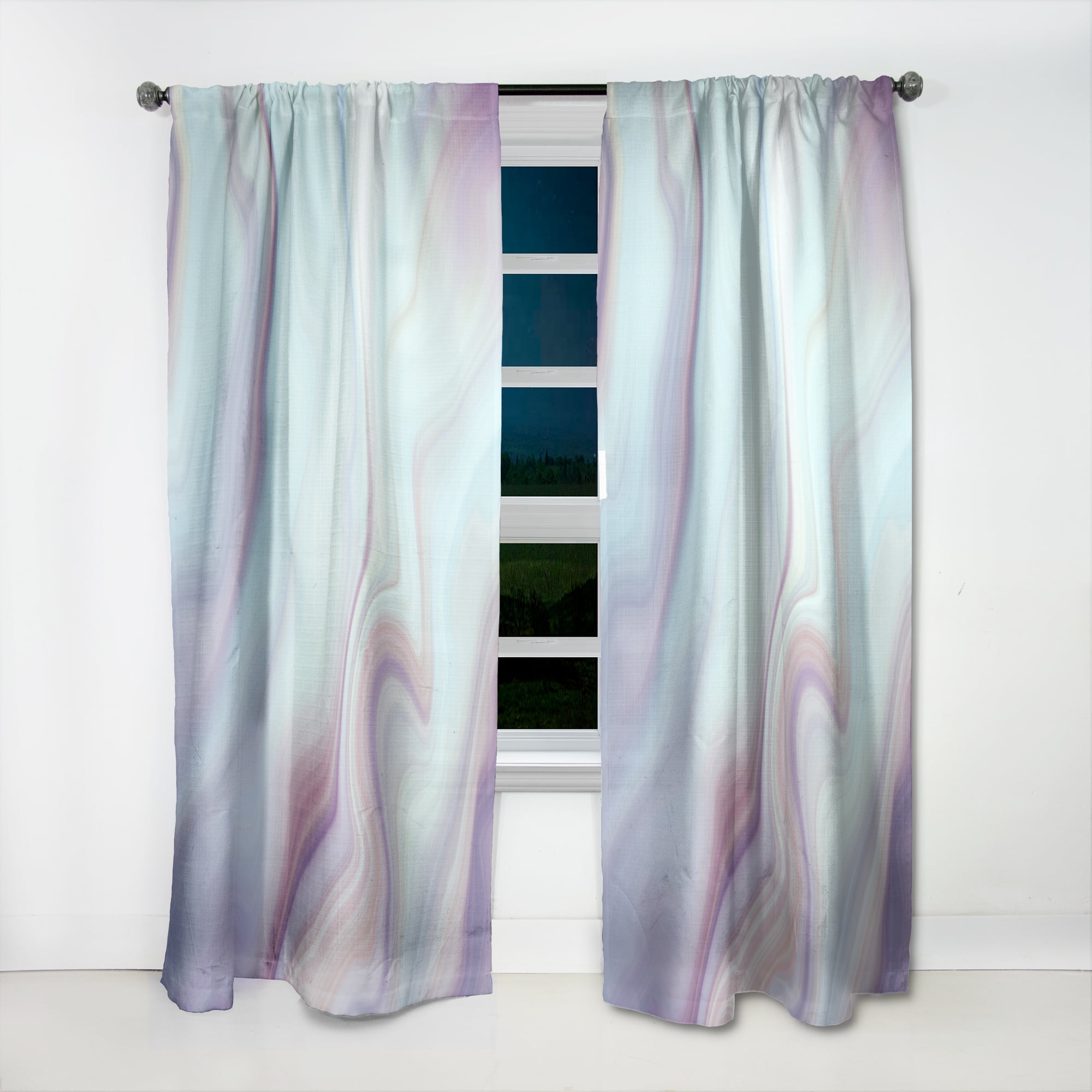 Designart 'Geode Marbled V' Modern & Contemporary Curtain Panel
