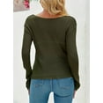 thumbnail image 4 of Long Sleeve Women's Casual Tulle Top Blouse Lightweight Knit Pullover Sweater, 4 of 6