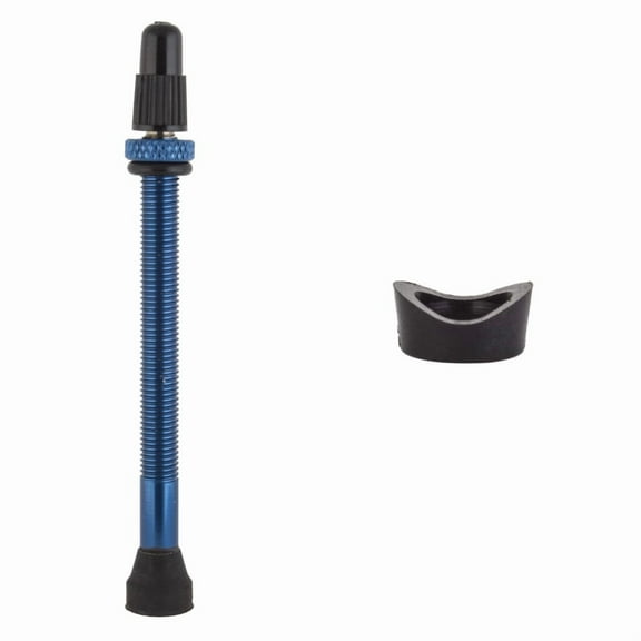Origin8 Tubeless Alloy Presta Valve Tubeless Valve 70mm Single Blue
