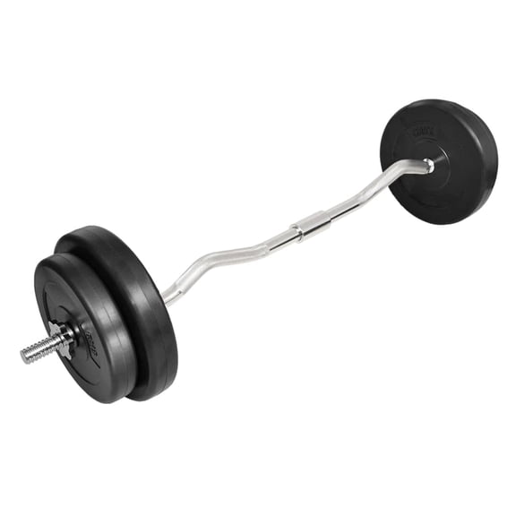 Pemberly Row Curl Bar with 4 Plates Set in Black with Star-shaped Screw Collars