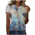 thumbnail image 1 of WEAIXIMIUNG T-Shirt à Manches Courtes Col Rond Imprimé pour Femmes Saint-Valentin, 1 of 5