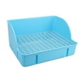 thumbnail image 3 of GROWTH TANK Rabbit Litter Box Anti Splashing Potty Trainer Cage Toilet Bedding Box for Small Blue, 3 of 9