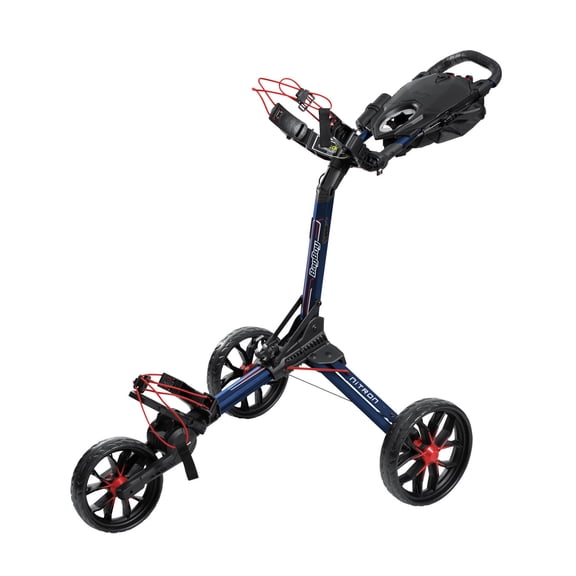 Bag Boy Golf Nitron Auto-Open Push Cart Navy/Red