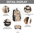 thumbnail image 4 of JIALIOU 14" Laptop Backpack Waterproof Airline Approved Stylish Casual Daypack for Travel Business College Work, Gingerbread Man Snowflake Bell, 4 of 8