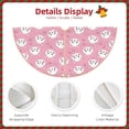 thumbnail image 4 of Daiia Cute Cat Drawing Merry Christmas Tree Skirt , Xmas Large Lace-up Tree Skirt, Santa Snowflakes Rustic Home Decorations New Year Party Farmhouse Decor-48", 4 of 7