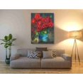 thumbnail image 3 of Epic Graffiti 'Roses in Blue Jar' by Chris Vest, Canvas Wall Art, 40"x54", 3 of 3