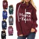 thumbnail image 3 of Sudadera con capucha para mujer Suelta Casual Cordón Elástico Jersey Con capucha Manga larga Estampado de moda Sudadera de color liso para mujer Rojo vino L, 3 of 5