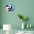 thumbnail image 4 of ATEDEANEI 12" Wall Clock Battery Operated Silent Non Ticking Grey Dog Art, 4 of 5