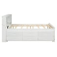 thumbnail image 2 of Bellemave Full Size Captain Bed with Storage Bookcase Headboard and USB Charging Ports Storage Platform Bed with Trundle and Drawers Wooden Bed Frame for Teens, Adult (Full, White), 2 of 10