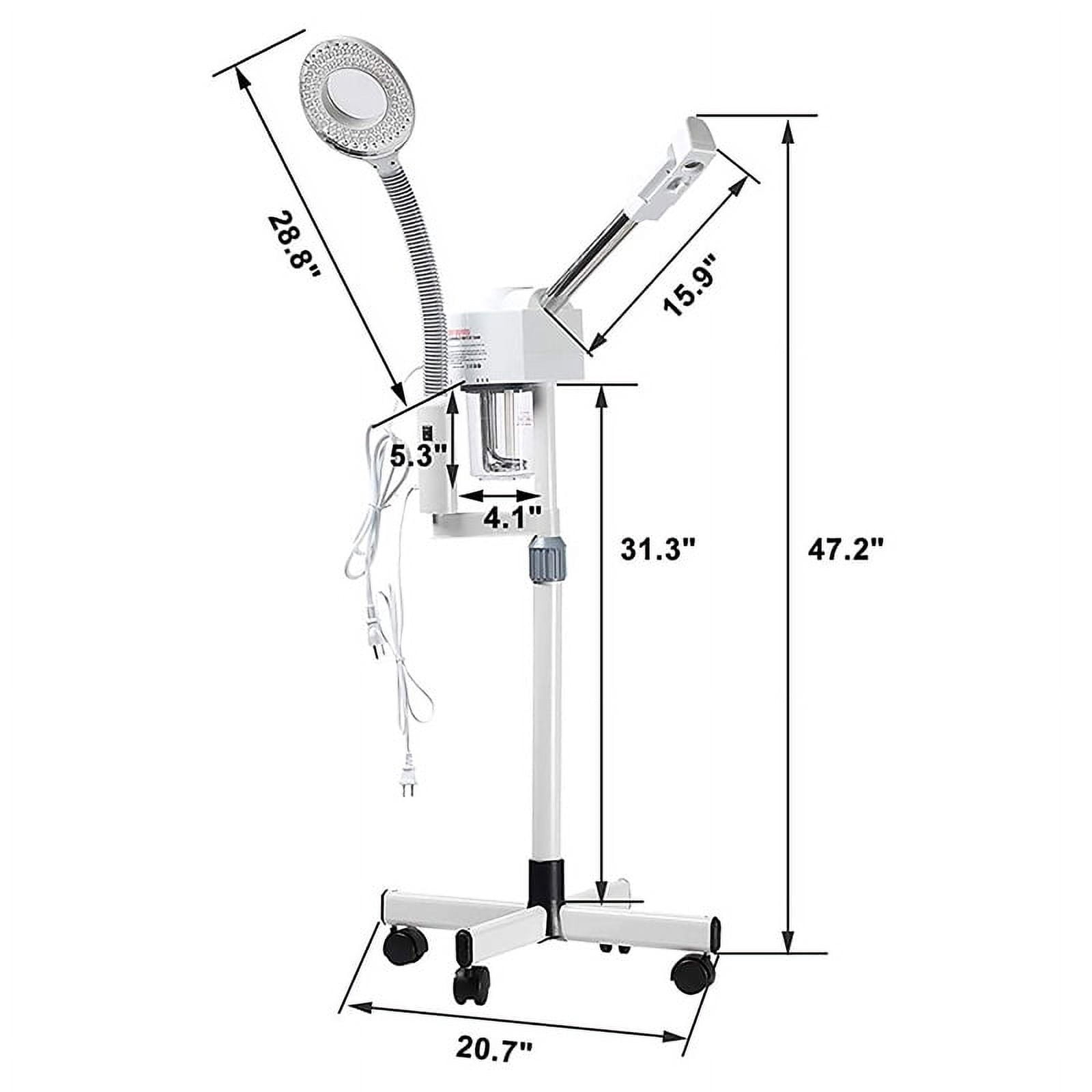 2 in 1 Facial Steamer with 5X Magnifying Lamp Ozone Nano Ionic Face Steamer Humidifier Vaporizer Aromatherapy Mist Steam Inhale