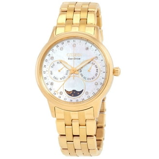 Women's Citizen Calendrier Sun and Moon Diamond Dial Watch FD0004