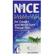 2 Pack N'ice Lozenges Sugar Free Menthol Eucalyptus 24 Lozenges Each