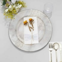 Balsa Circle 6 White Washed 13 in Rustic Wooden Round Plastic Charger Plates Sunray Trim Party Events Supplies