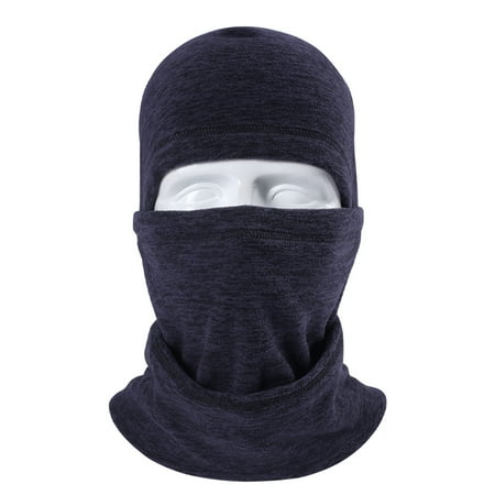 Ski Face Mask for Women Kids Men Winter Neck Warmer Windproof Fleece Hood for Snowboarding - Sapphire Blue