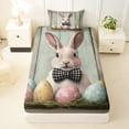 thumbnail image 3 of Erosebridal Bowknot Bunny Kids Twin Sheet Sets, Cute Easter Eggs Bedding, 3pcs, 3 of 5