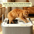 thumbnail image 3 of Enclosed Cat Litter Box with Drawer and Scoop, Extra Large Covered Cat Litter Pan for Small Medium Large Cats, Odor Control Kitty Toilet, 3 of 6