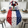 thumbnail image 5 of Cififendec Independence Day Check Plaid Table Runner, 72"×13", Patriotic Red White Blue Outdoor Home Decor for Backyard Patio & Farmhouse Indoor Tabletop Decor, 5 of 5