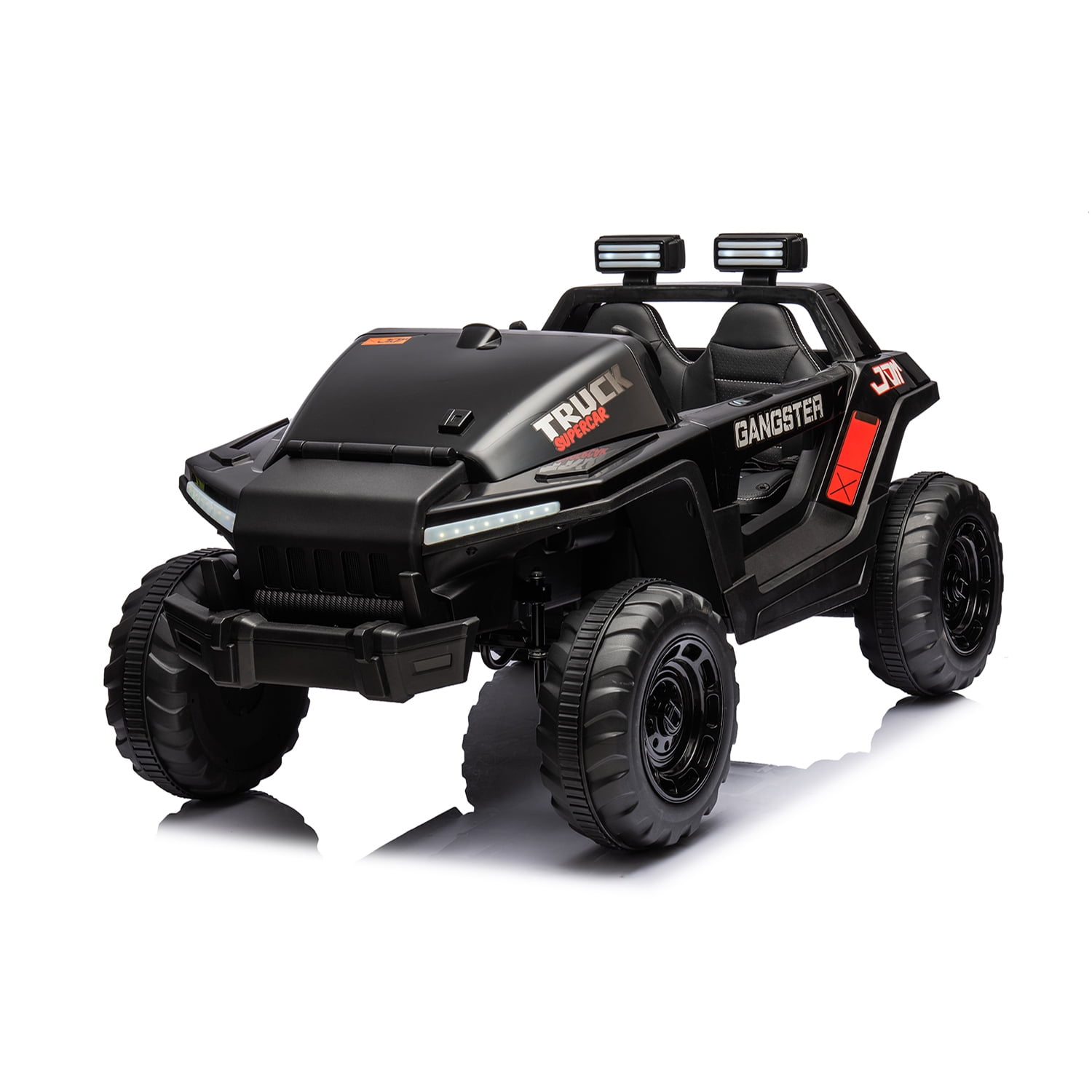 CIPACHO 24 V 4WD Ride On Car Truck w/Remote Control UTV, 4 Shock Absorbers, Soft Start, Music Player, Electric Car for Kids Ages 3+, Black CIPACHO 24 V 4WD Ride On Car Truck w/Remote Control UTV, 4 Shock Absorbers, Soft Start, Music Player, Electric Car for Kids Ages 3+, Black