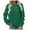 Green, variant on Womens Sweatshirts Solid Color Oversized Crewneck Long Sleeve Pullover Solid Color Ladies Sweatshirts