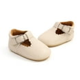 thumbnail image 6 of Xijirk Baby Girls First Walking Sandals Soft Sole Casual Shoes Comfortable Toddler Footwear for Spring Summer Fall Seasons,Z04 Light Gray,0-6 Months, 6 of 8