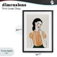 thumbnail image 4 of Stupell Industries Modern Woman in Orange Blouse Black Framed Print Under Glass, 14 x 20, by Omar Escalante, 4 of 8