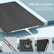 ProCase Smart Case for iPad Pro 11 Inch Case(M4) 2024, Slim Stand Hard Back Shell Smart Cover for iPad Pro 11 M4 5th Generation 2024 -Black