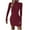 Wine, variant on Wancir Women's 2024 Ribbed Long Sleeve Sweater Dress High Neck Slim Fit Knitted Midi Dress