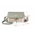 thumbnail image 2 of Small PVC Crossbody Bag in Green – Adjustable Strap, Multi-Compartment Design, 2 of 9
