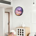 thumbnail image 6 of Voice Activated Clock with Glow Light 12 Inch Large Silent Wall Clock Battery Operated for Home Decor Purple and Orange Setting Sun, 6 of 8