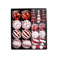 thumbnail image 2 of Artesanías Decorativas Adornos navideños para árbol: 30 bolas colgantes de plástico nevado para decoración de fiestas navideñas. Rkxzt, 2 of 9