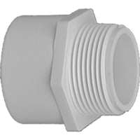 Genova 436015BC 300 Series Pipe Adapter, White, 1-1/2 in