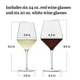 thumbnail image 4 of Libbey Signature Greenwich 12-Piece Wine Glass Party Set for Red and White Wines, 4 of 8