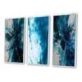 thumbnail image 3 of Designart "Aqueous Whimsy in Teal and Black II" Abstract Framed Wall Art Set Of 3 - Teal Abstract Frame Gallery Set For Office Decor, 3 of 6