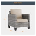 thumbnail image 2 of ACEGOSES Outdoor Patio Wicker Chairs Set of 2, Gray Rattan Seating with Thick Cushions for Lawn or Poolside, Beige, 2 of 6