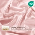 thumbnail image 4 of THXSILK Silk Flat Sheet,Grade 6A Silk Queen Size Flat Sheet Only,100% Pure Mulberry Silk,Luxury Ultra Soft Breathable Cooling Bedding,Pink, 4 of 6