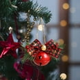 thumbnail image 6 of Vintage Jumbo Sleigh Bell Ornaments - Rustic Metal Christmas Bell with Plaid Ribbon for Tree Hanging, Farmhouse Holiday Party Decor, 6 of 7
